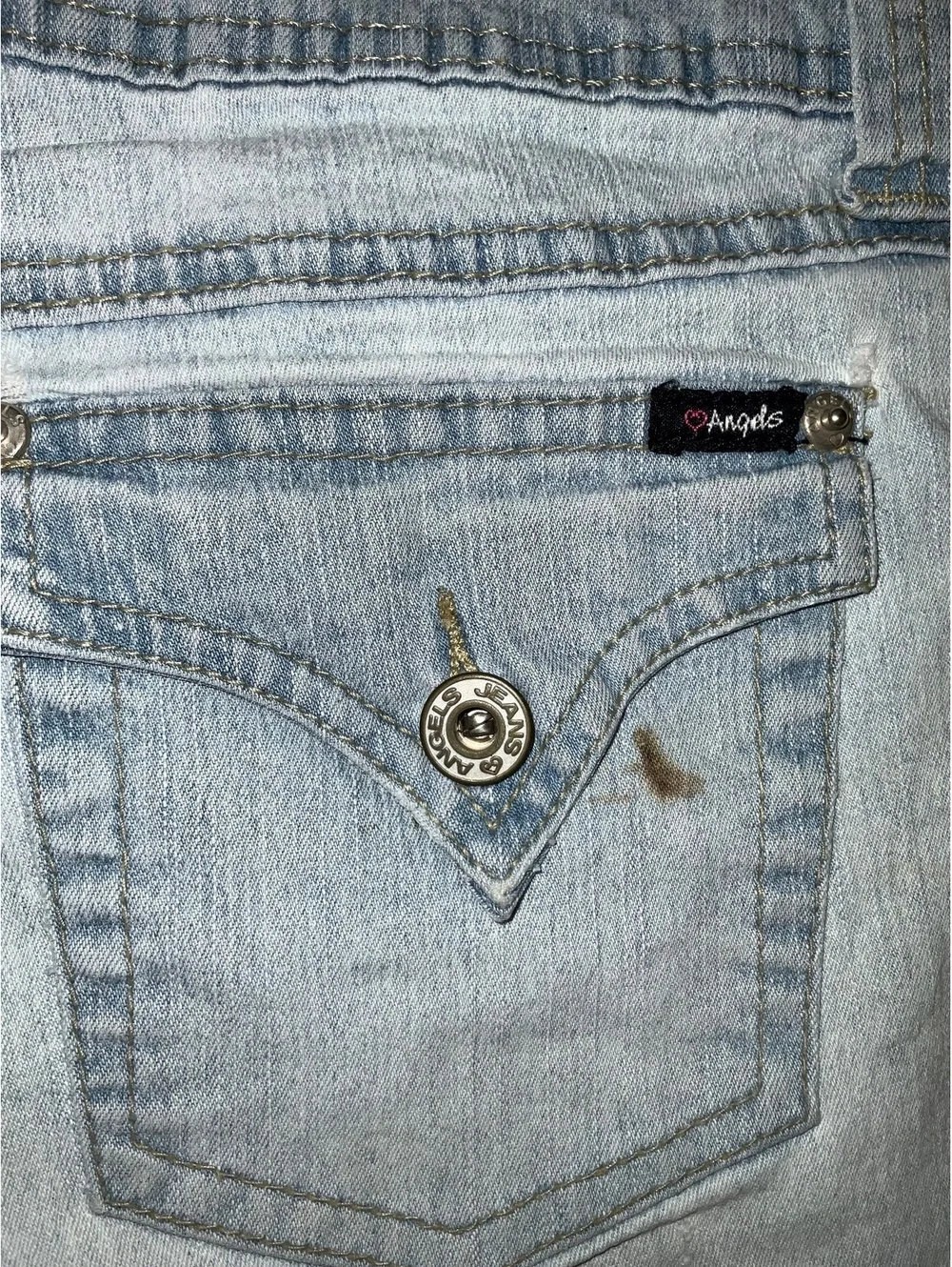 Angels Jeans Light Wash Denim Shorts Size 9